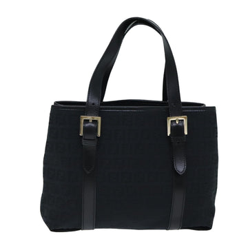 Fendi Zucchino Black Canvas Handbag 