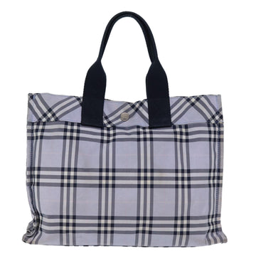 Burberry Nova Check Blue Synthetic Handbag 