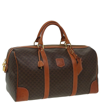 Céline Boston Brown Canvas Travel Bag