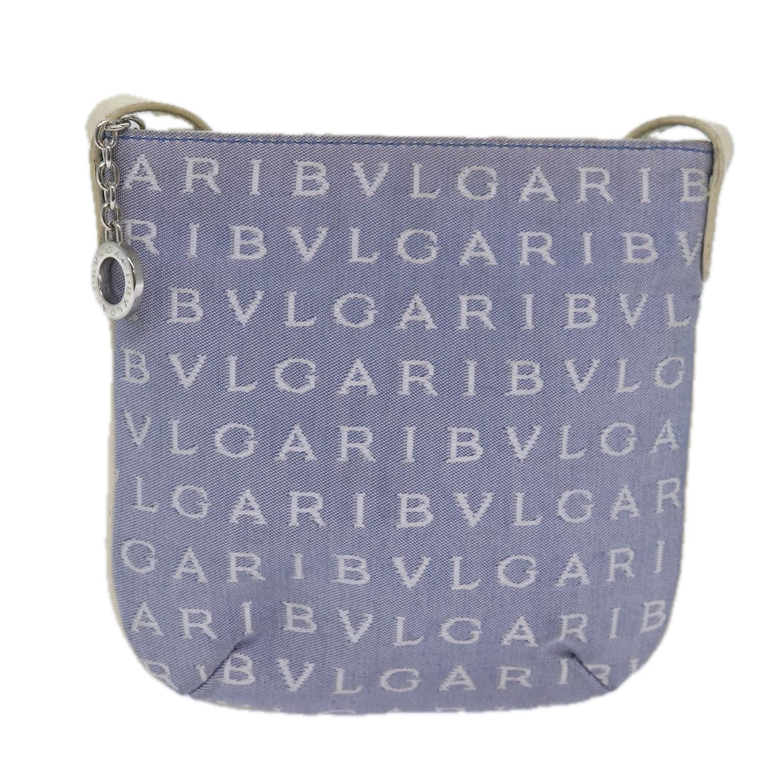 Bulgari Bulgari Bulgari Blue Canvas Shoulder Bag