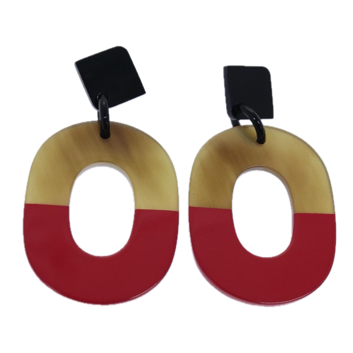 Hermès Isthme Red Plastic Earring 