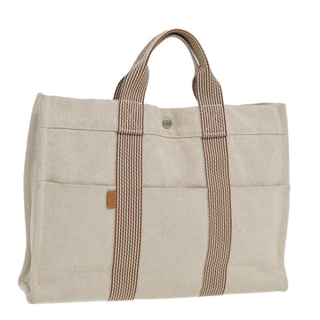 Hermès Herline Beige Canvas Tote Bag