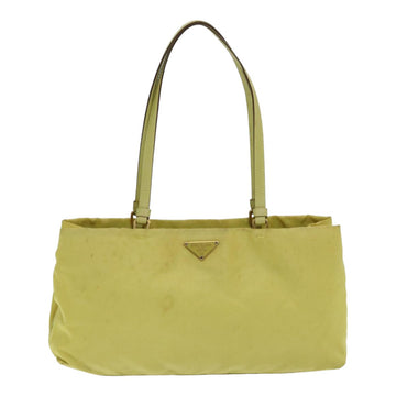 Prada Tessuto Yellow Synthetic Tote Bag