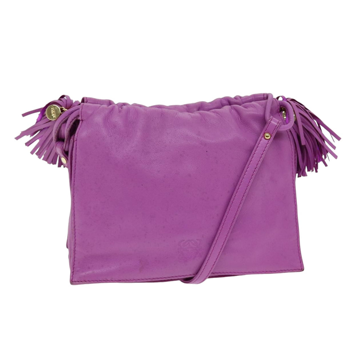 Loewe Purple Leather Shoulder Bag