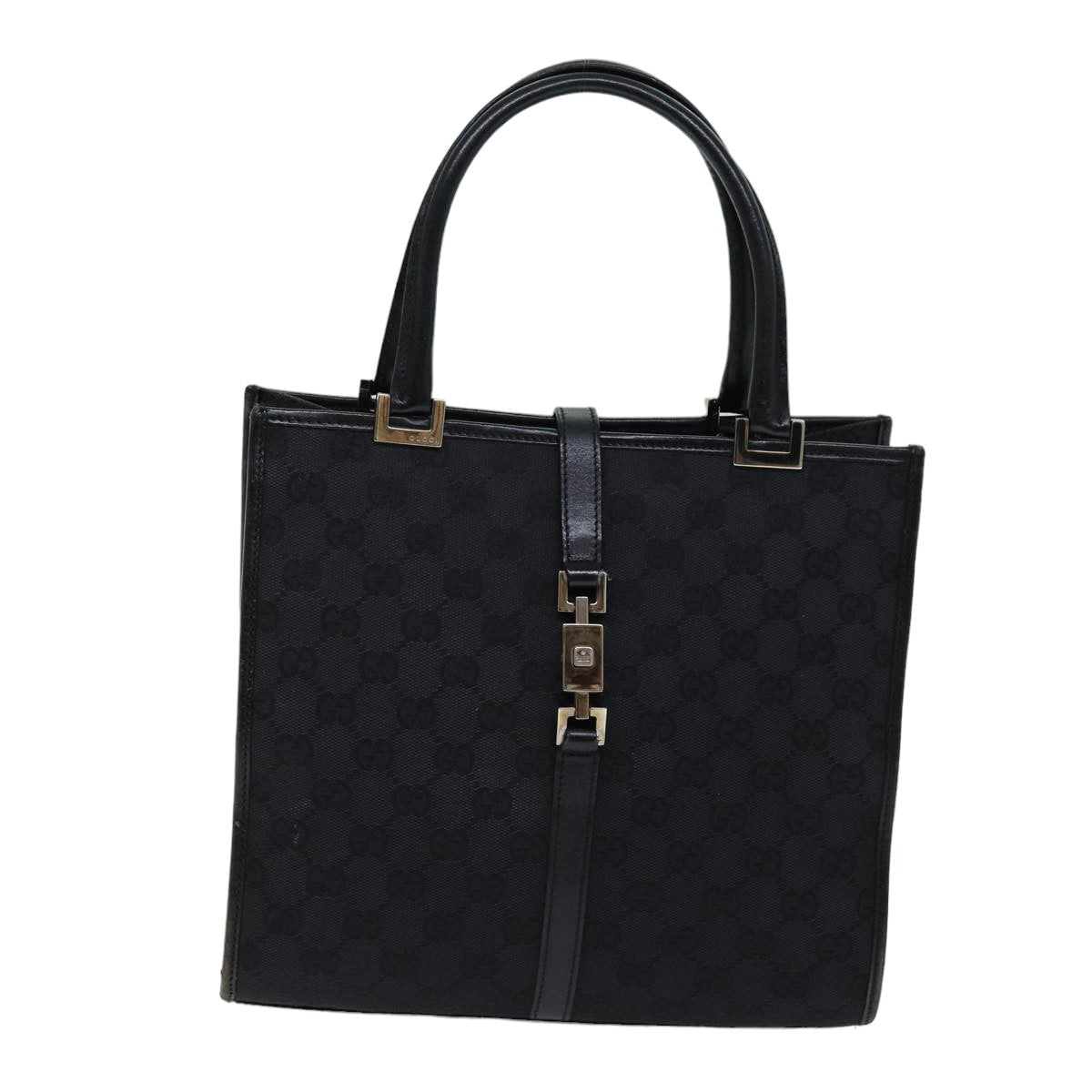 Gucci Jackie Black Canvas Handbag 