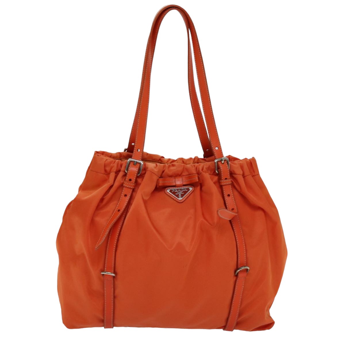 Prada Tessuto Orange Synthetic Tote Bag