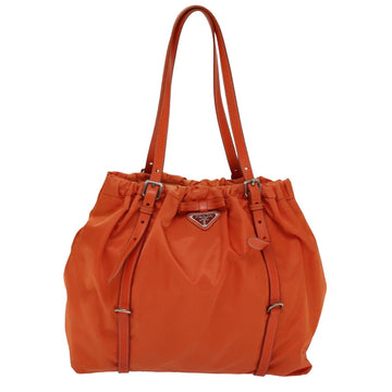 Prada Tessuto Orange Synthetic Tote Bag