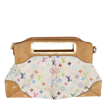 Louis Vuitton Judy White Canvas Shoulder Bag