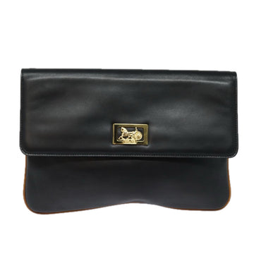 Céline Black Leather Clutch Bag