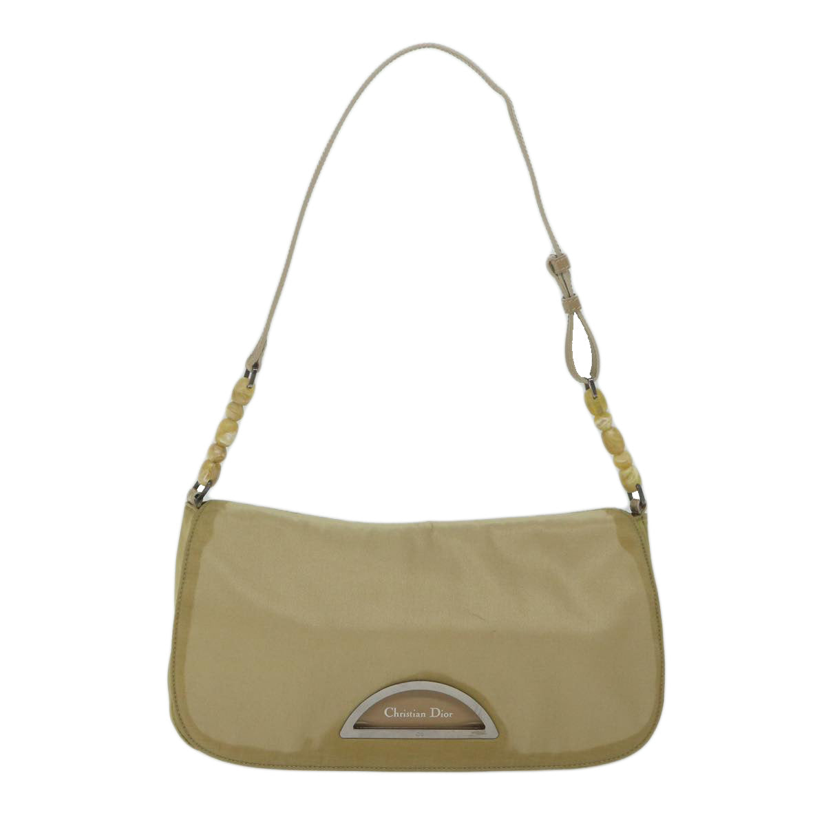 Dior Maris Pearl Khaki Synthetic Shoulder Bag