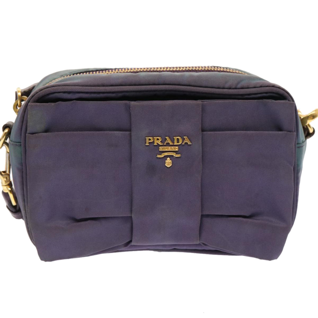 Prada Ribbon Purple Synthetic Shoulder Bag