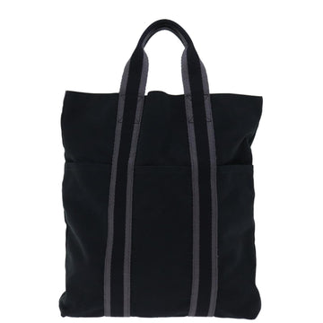 Hermès Troca Black Canvas Tote Bag