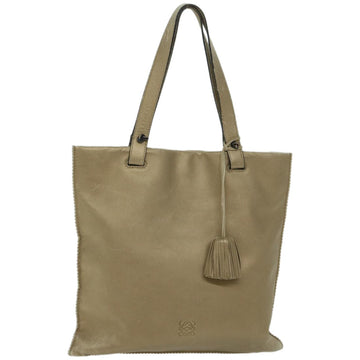 Loewe Cabas Gold Leather Tote Bag