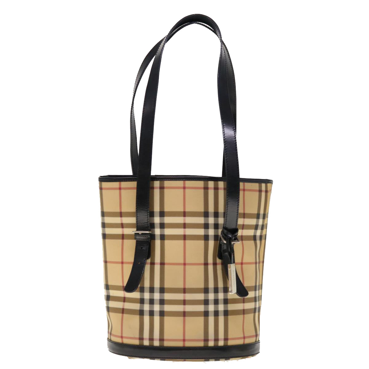 Burberry Tartan Beige Canvas Shoulder Bag