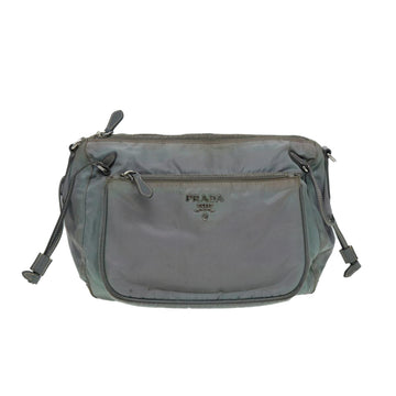 Prada Tessuto Grey Synthetic Shoulder Bag