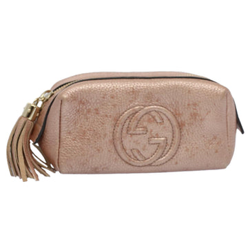 Gucci Soho Pink Leather Clutch Bag