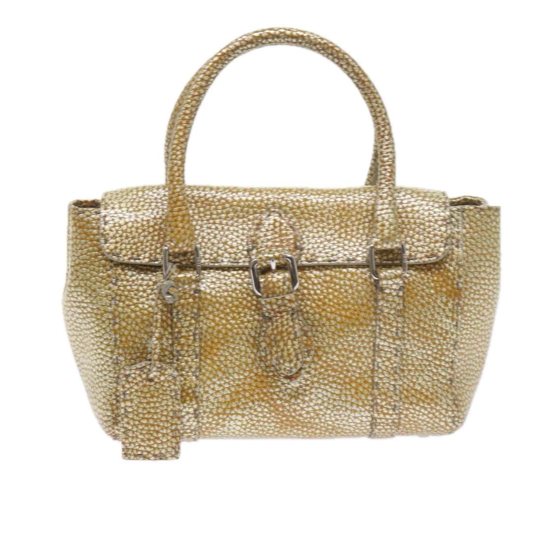 Fendi Gold Leather Handbag 