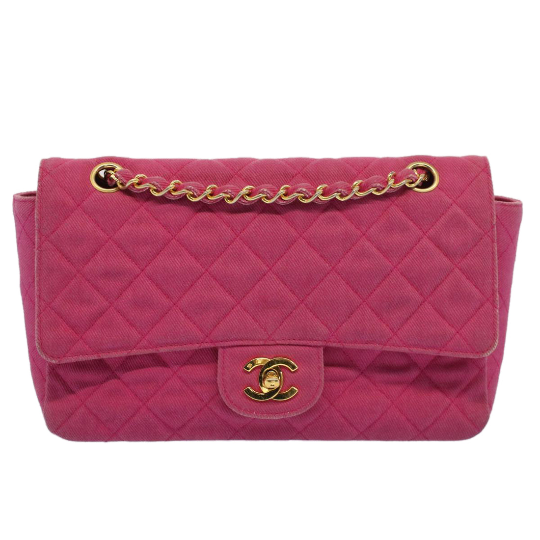 Chanel Timeless Pink Canvas Shoulder Bag