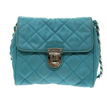 Prada Tessuto Turquoise Synthetic Shoulder Bag