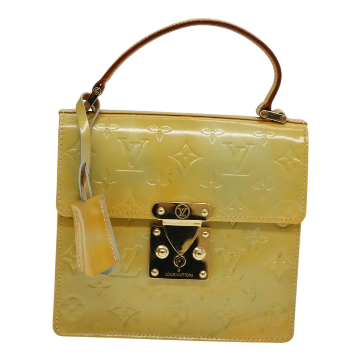 Louis Vuitton Spring Street Yellow Patent Leather Handbag 