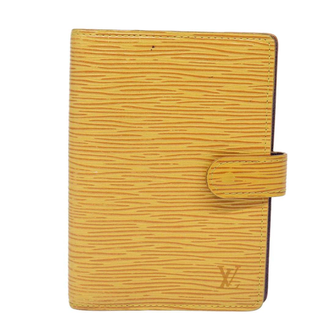 Louis Vuitton Couverture agenda de poche Yellow Leather Wallet 