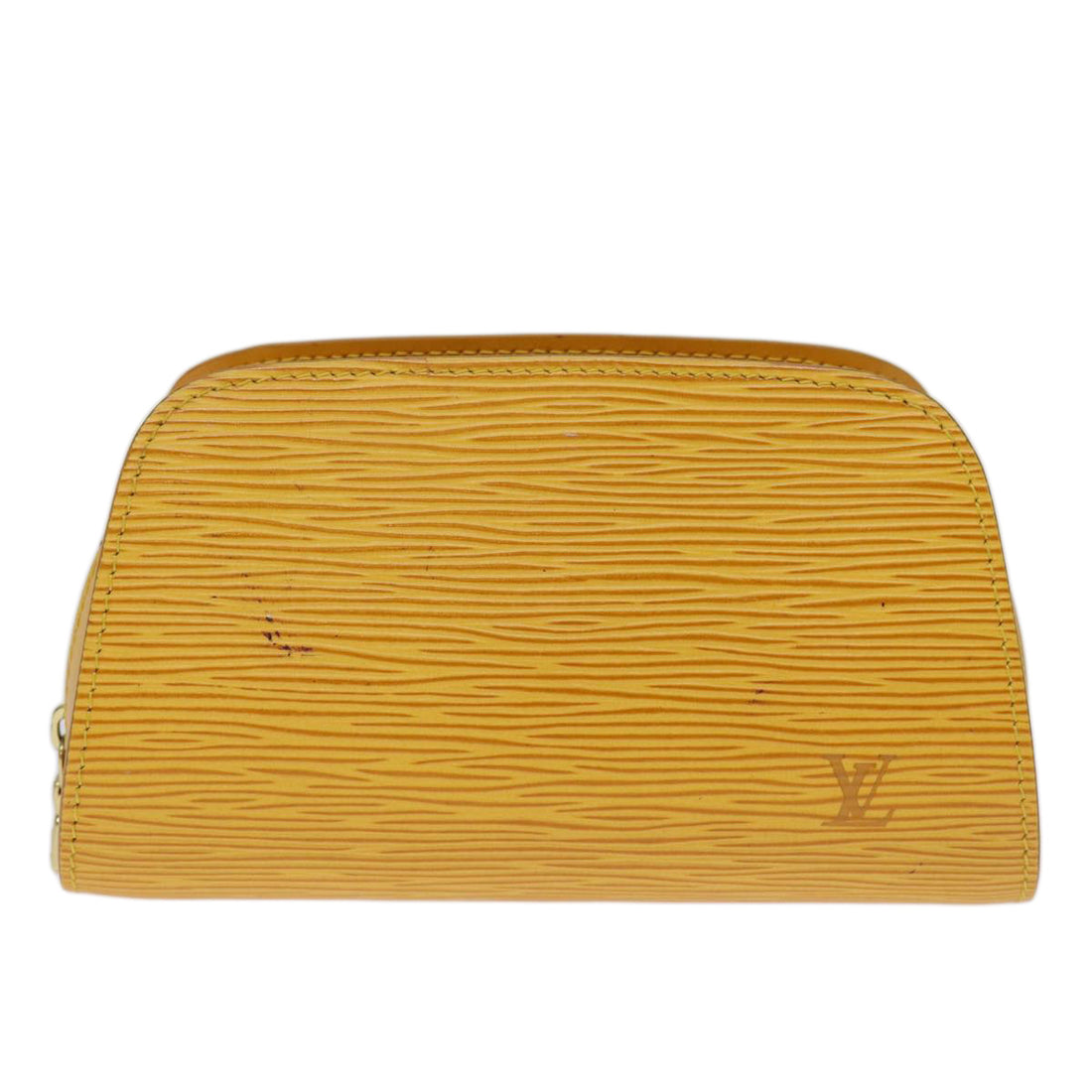 Louis Vuitton Dauphine Mini Yellow Leather Clutch Bag