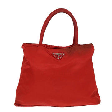 Prada Tessuto Red Canvas Tote Bag