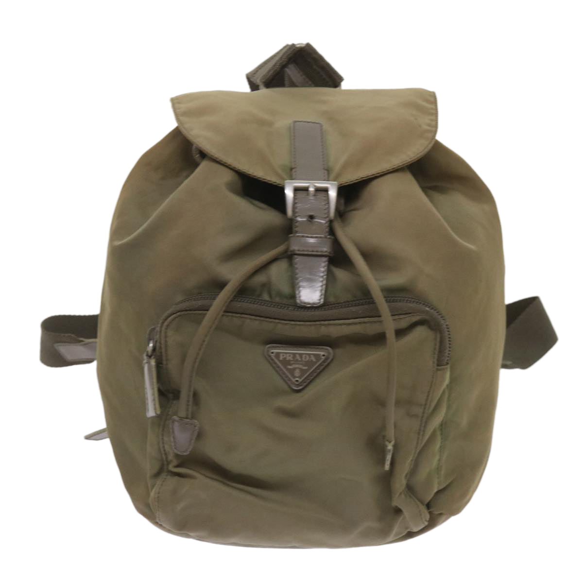 Prada Tessuto Beige Synthetic Backpack Bag