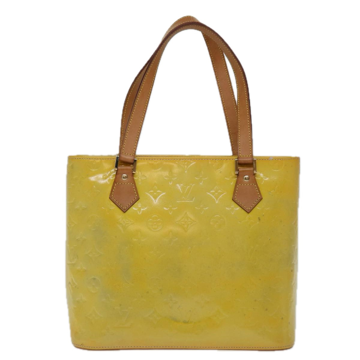 Louis Vuitton Houston Yellow Patent Leather Handbag 