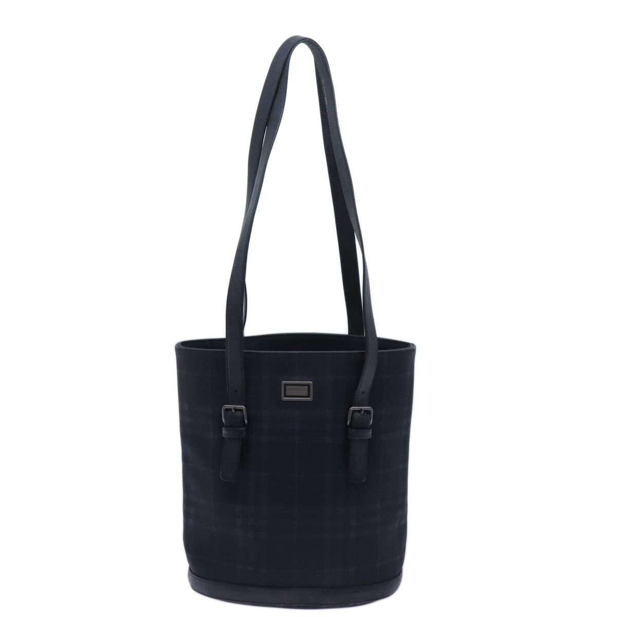 Burberry Nova Check Navy Canvas Shoulder Bag