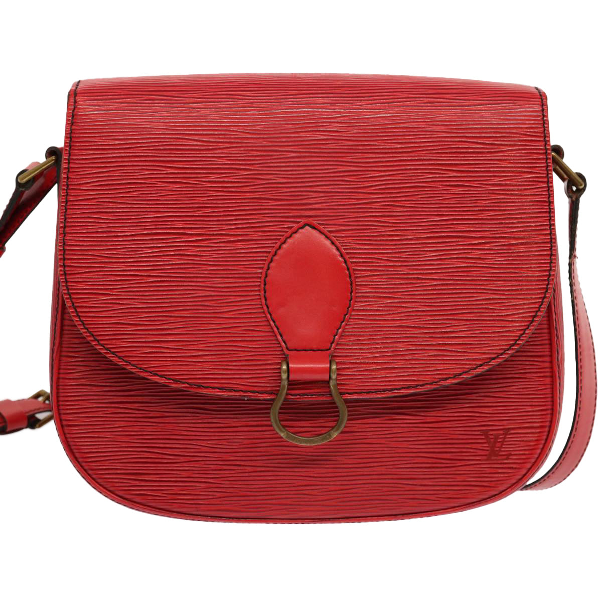 Louis Vuitton Saint Cloud Red Leather Shoulder Bag