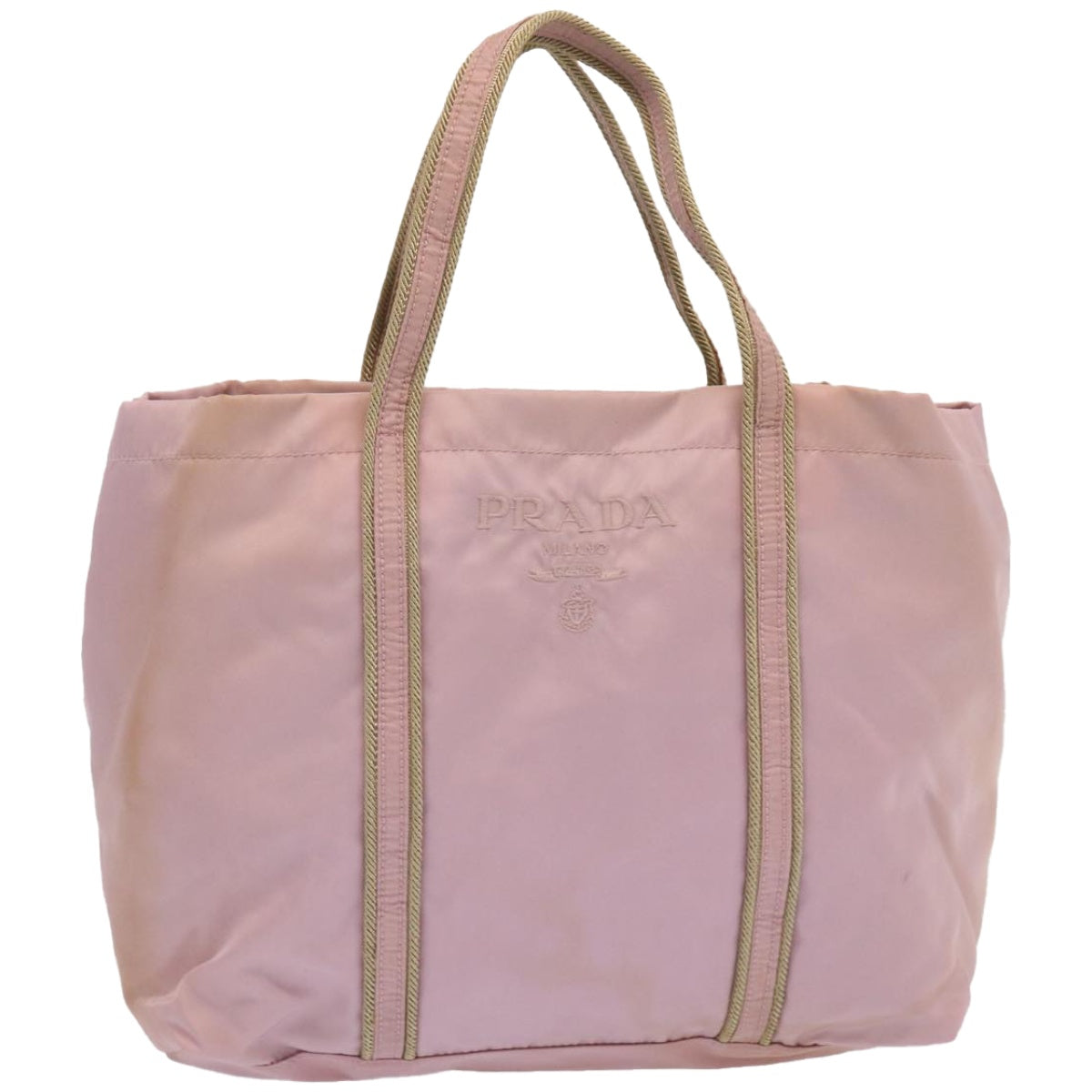 Prada Nappa Antique Pink Synthetic Handbag 