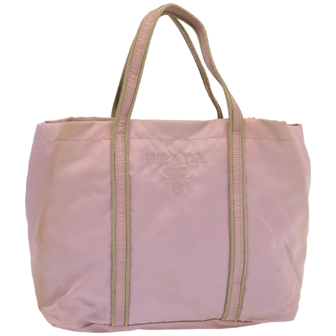 Prada Nappa Antique Pink Synthetic Handbag 