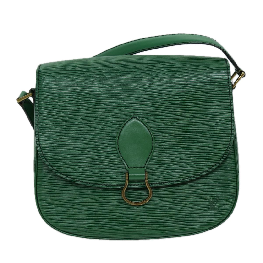 Louis Vuitton Saint Cloud Green Leather Shoulder Bag