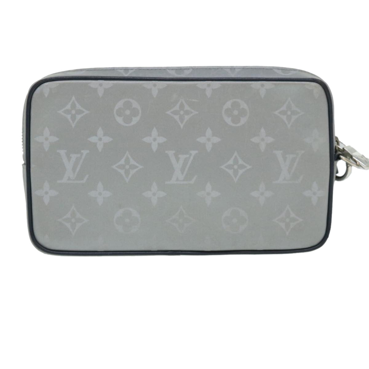 Louis Vuitton Alpha Silver Leather Clutch Bag