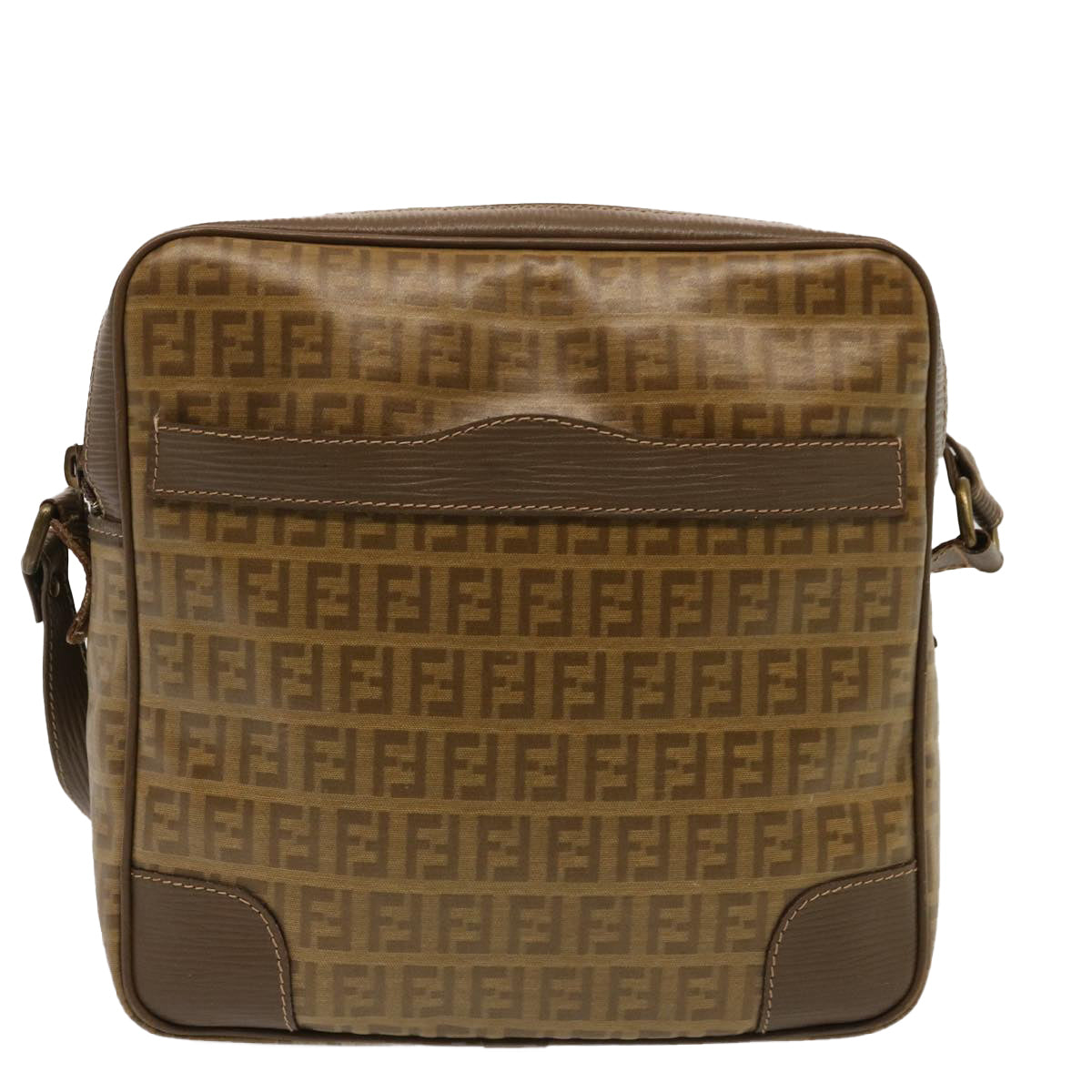 Fendi Zucchino Beige Canvas Shoulder Bag