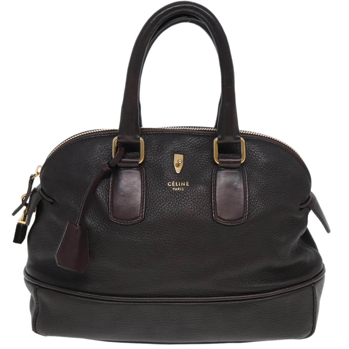 Céline bowling Brown Leather Handbag 