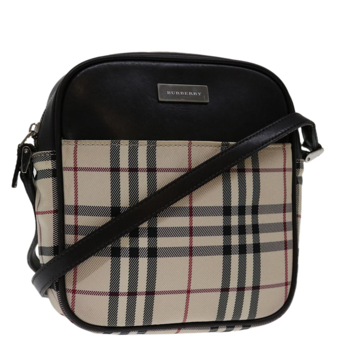 Burberry Nova Check Beige Canvas Shoulder Bag