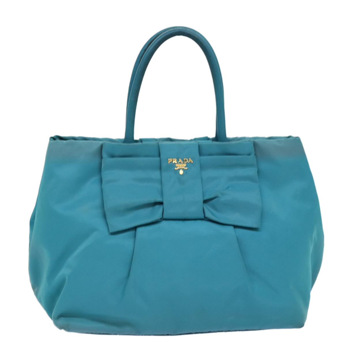 Prada Ribbon Blue Synthetic Handbag 