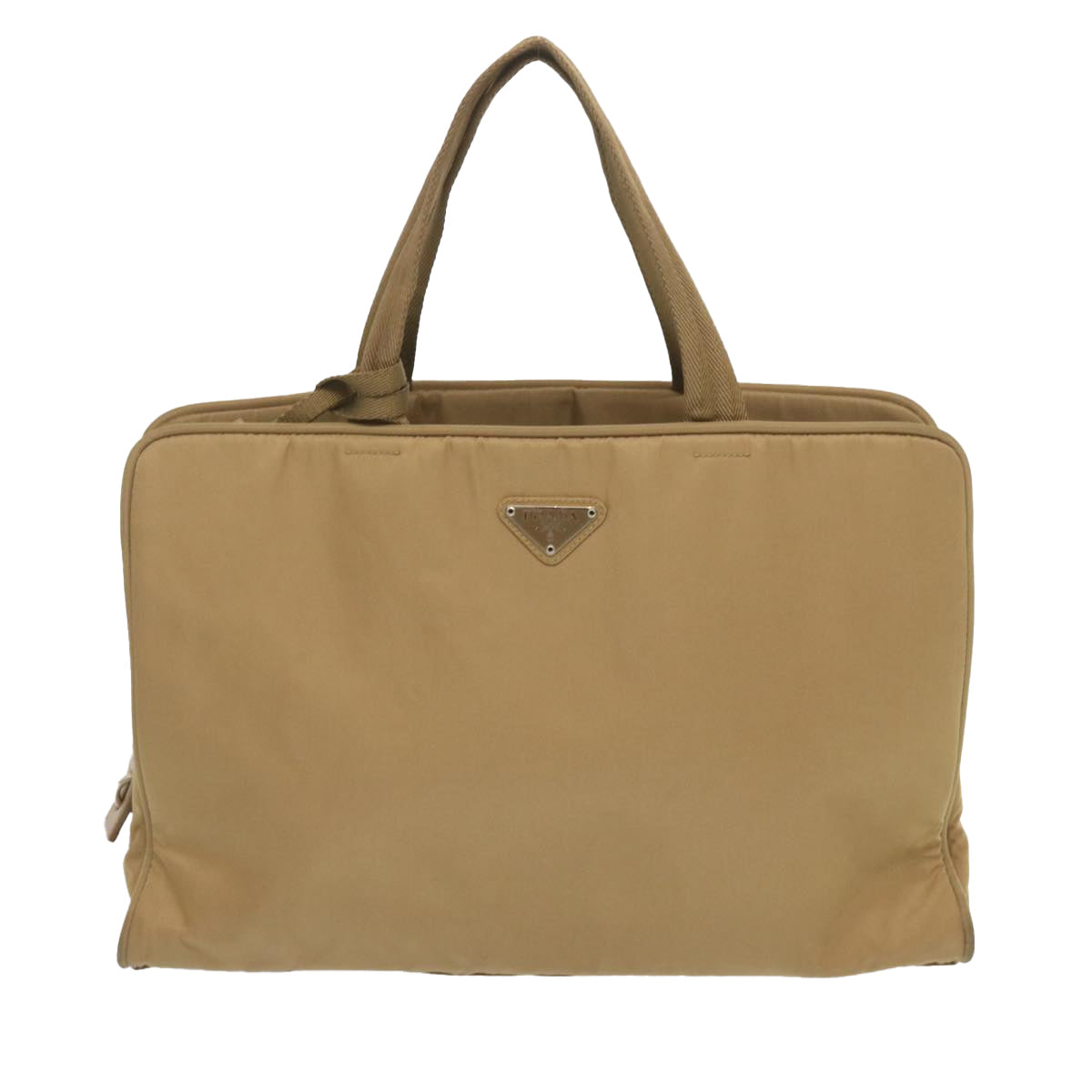 Prada Vitello Beige Canvas Handbag 