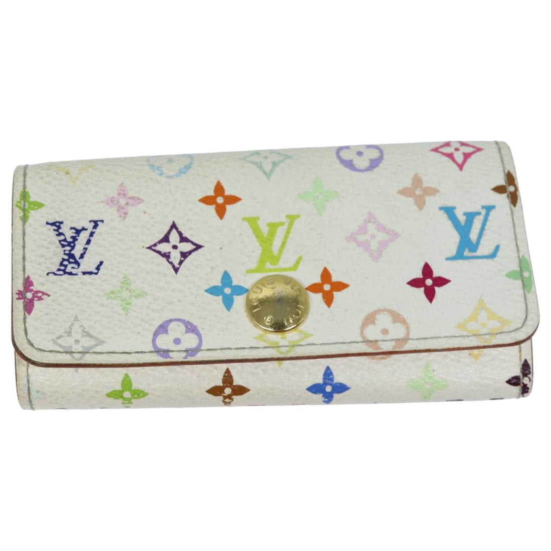 Louis Vuitton Multiclés 4 White Canvas Wallet 