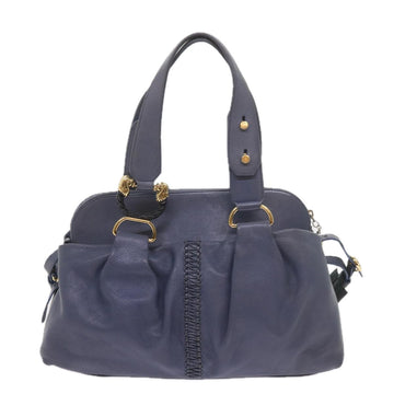 Bulgari Blue Leather Handbag 