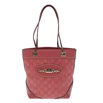 Gucci GG Signature Pink Leather Handbag 