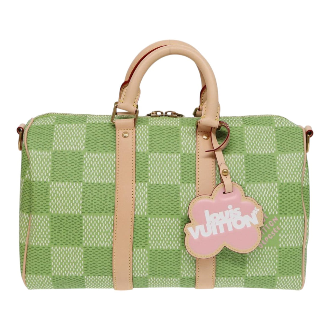 Louis Vuitton Speedy Bandoulière 35 Green Canvas Handbag 