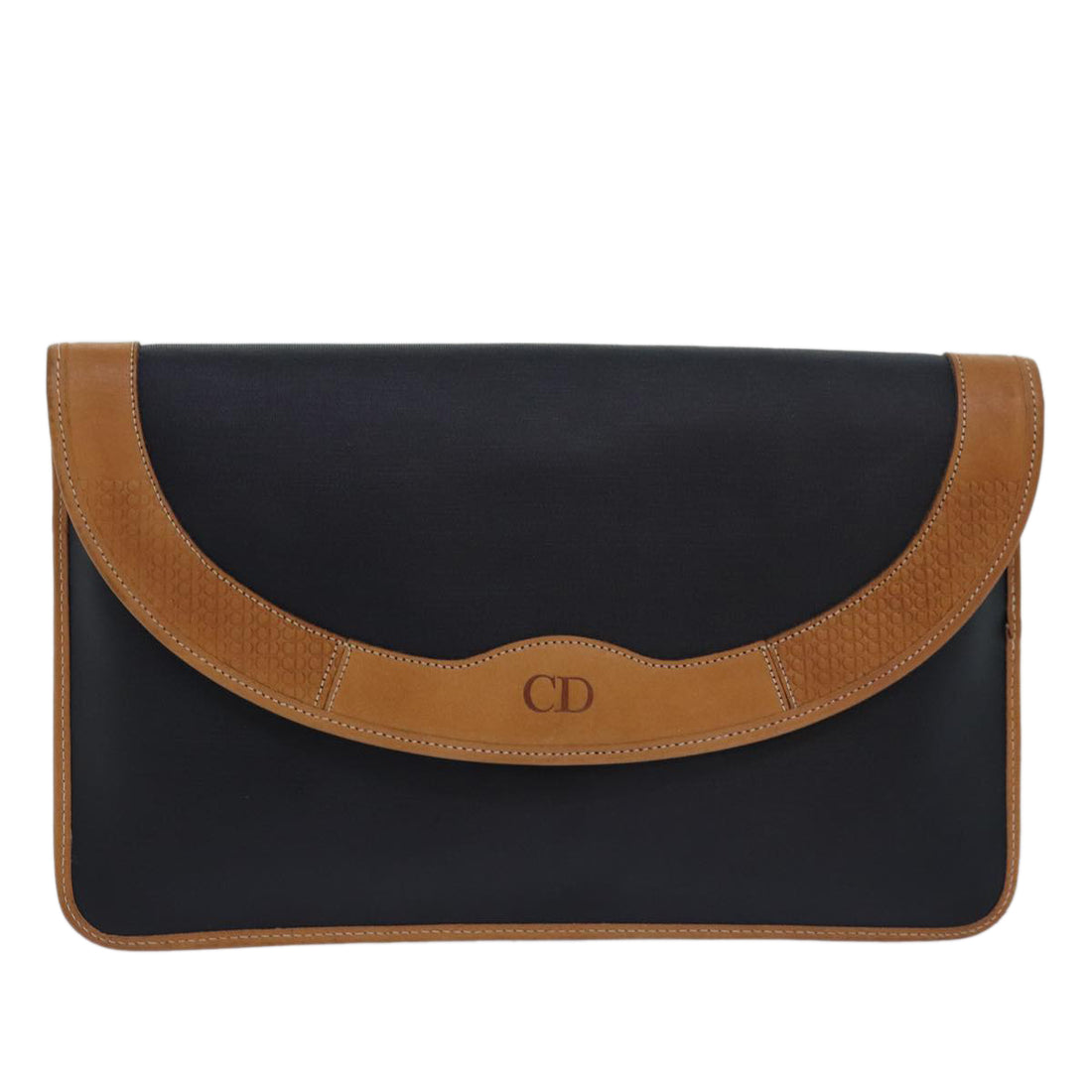 Dior CD Navy Synthetic Clutch Bag