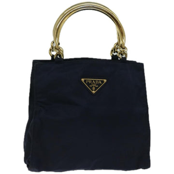 Prada Tessuto Navy Synthetic Handbag 