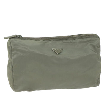 Prada Grey Synthetic Clutch Bag