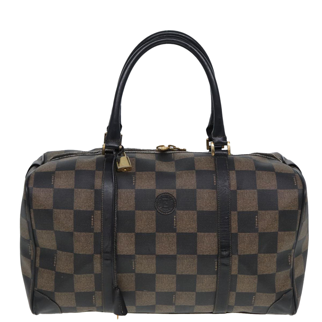 Fendi Pequin Brown Canvas Travel Bag