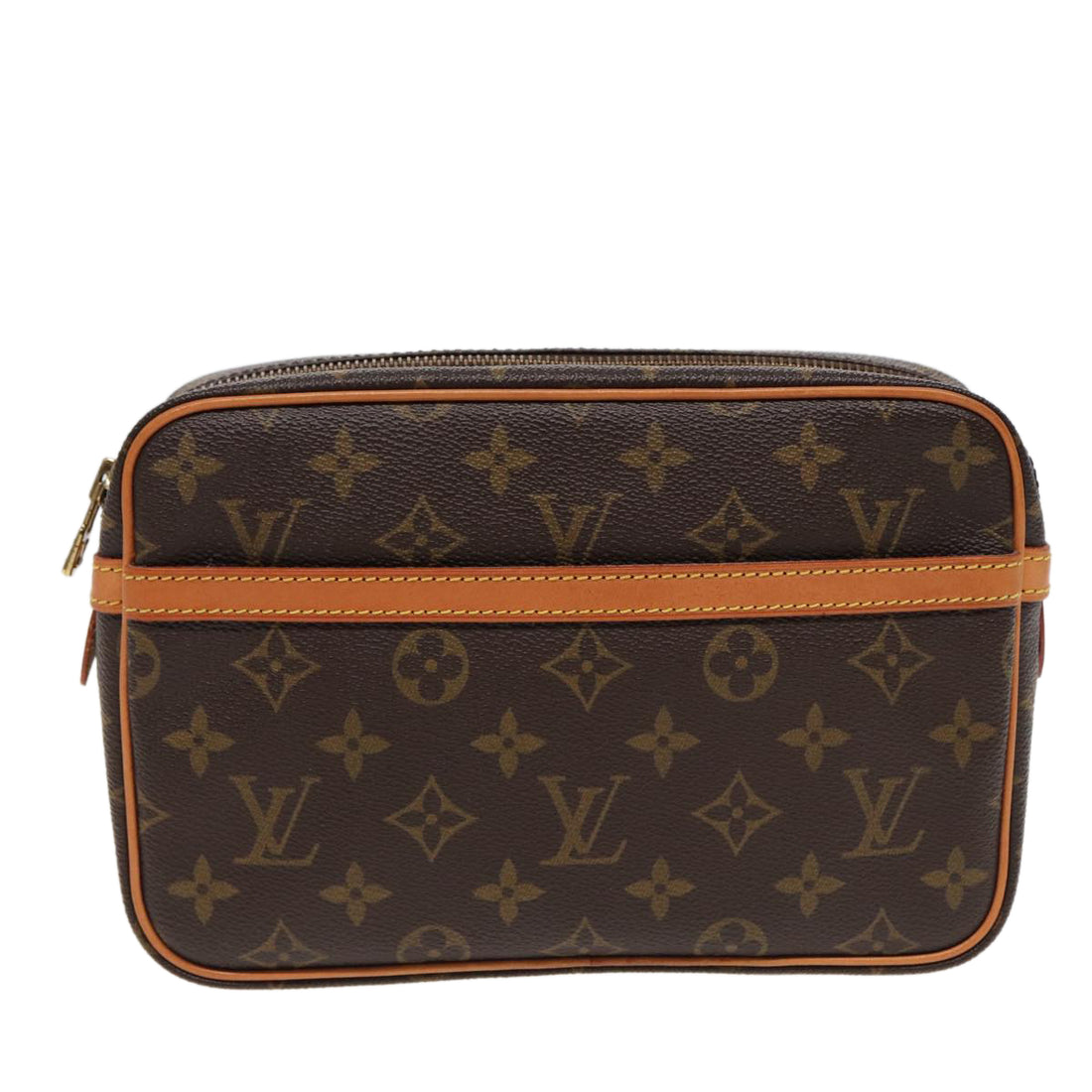 Louis Vuitton Compiègne Blue Canvas Clutch Bag