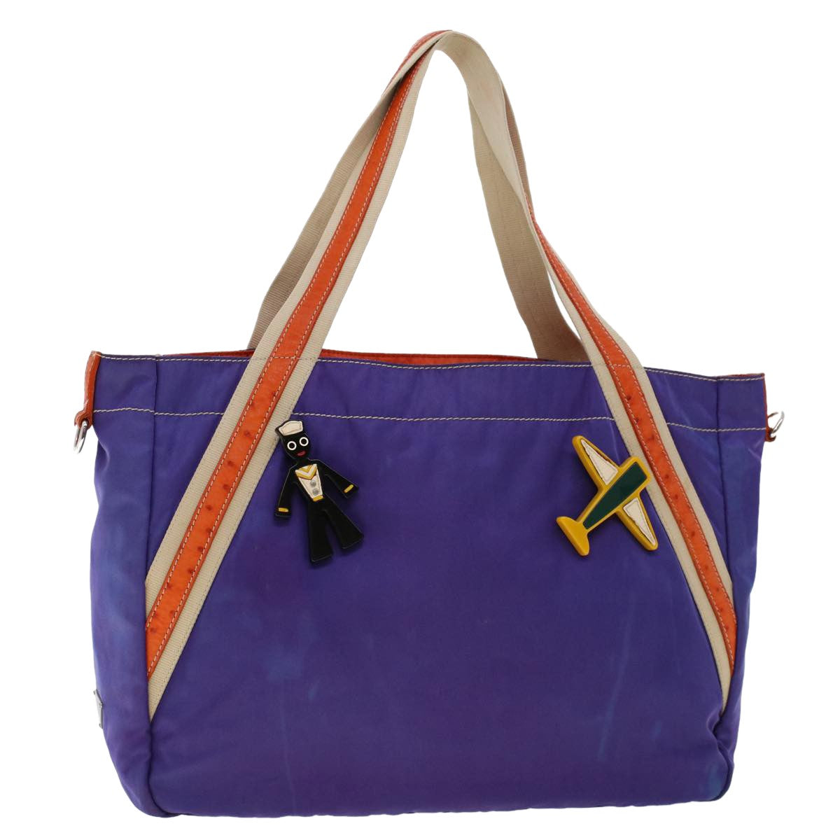 Prada Purple Synthetic Tote Bag